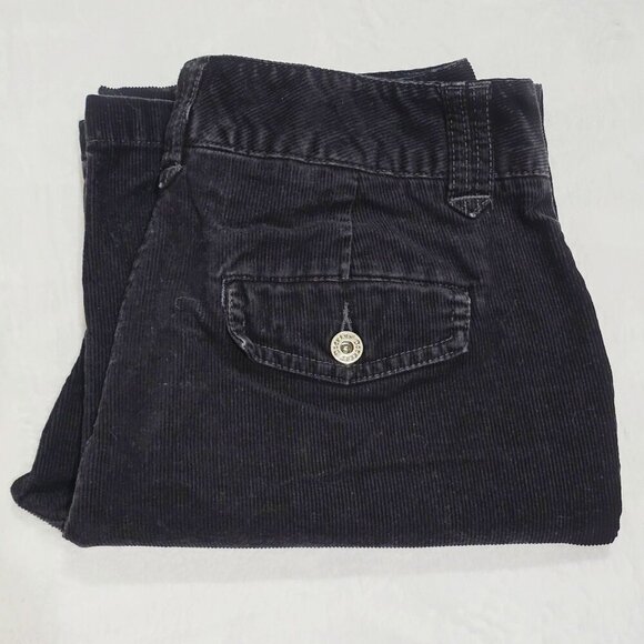 Dockers ✦ Black Corduroy Pants ✦ 100% Cotton Straight‑Leg Trousers Sz 6 Classic - Picture 9 of 9
